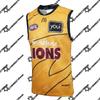 Официальная копия домашней тренировочной ретро-футболки Brisbane Lions AFL Безрукавка для футбола BBFFC Одежда для фанатов