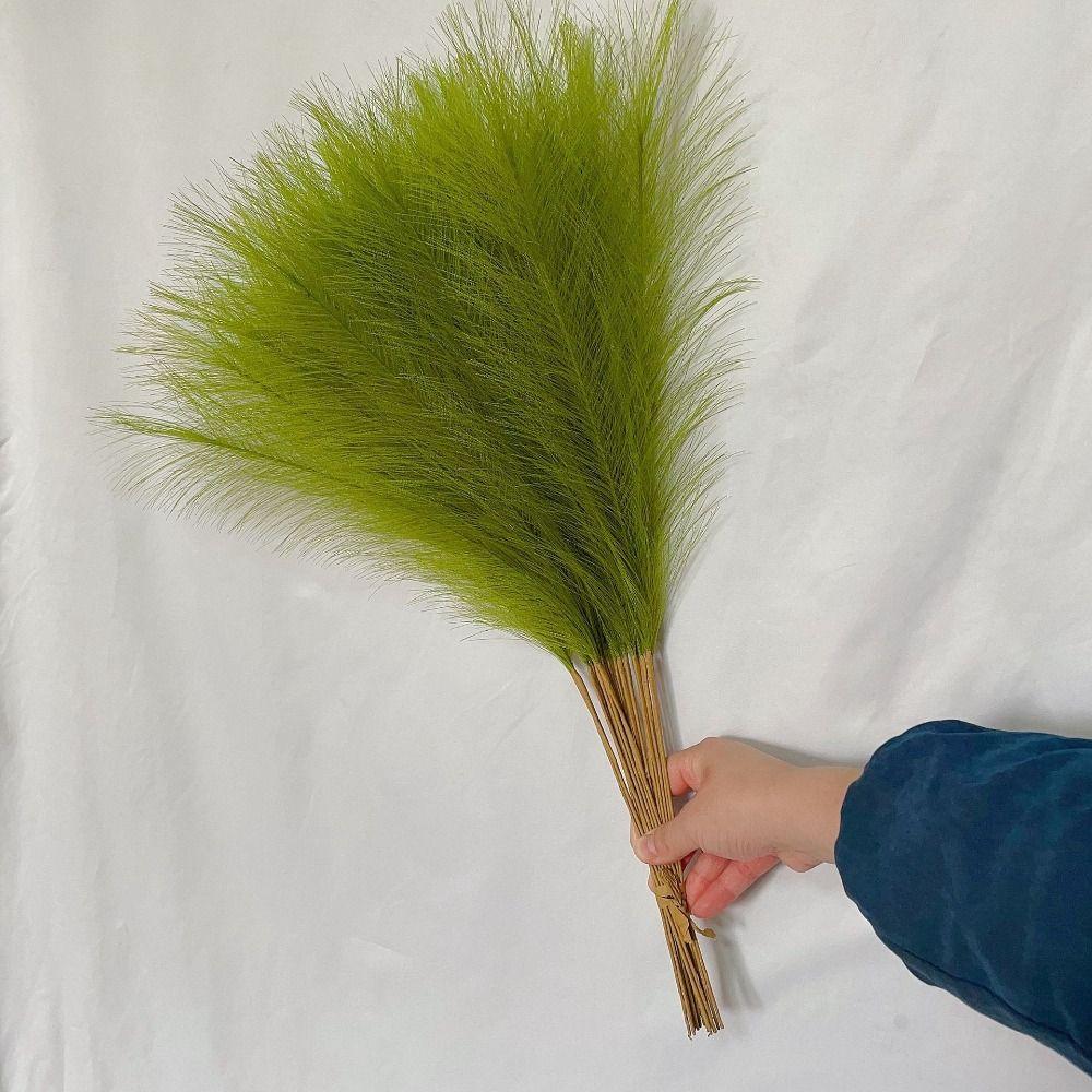 10PCS/Set 55CM Fluffy Pampas Grass DIY Fake Plant Reed Simple Artificial Plants  Wedding Party