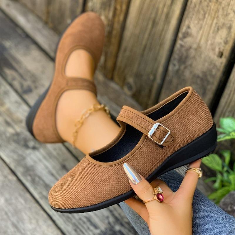 Модные бархатные туфли Мэри Джейн для женщин, ручная строчка, повседневная уличная одежда, балетки, туфли-лодочки, женские однотонные туфли, лоферы