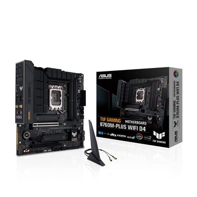 Материнская плата ASUS INTEL поколения LGA1700 совместимая с B760M TUF GAMING WIFI D4 отечественный авторизованный дистрибьютор продукт Micro ATX 13.12th B760M-PLUS /