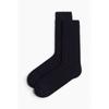 H M Rib Knit Socks Navy Blue
