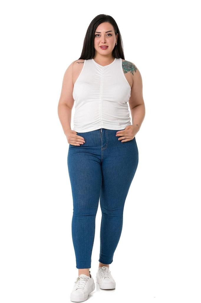 Women's Style Big Size Body Plus Size Halter Neck Mink Body With Draped Front And Sides