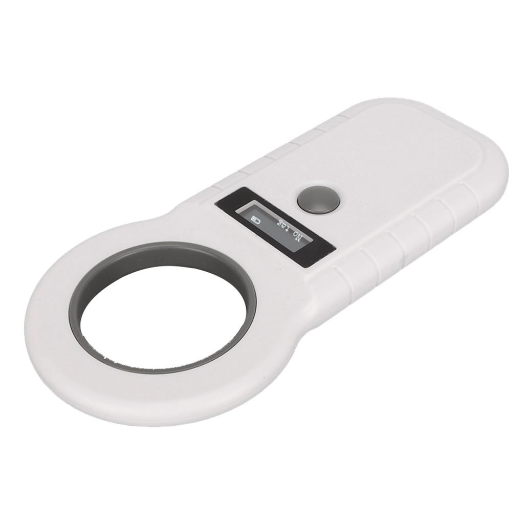 Считыватель меток для домашних животных, перезаряжаемый 2,4 ГГц Bluetooth 134,2 кГц 125 кГц, портативный RFID-сканер для домашних животных, белый