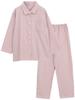 Pajama Family Long Sleeve Pajama Fluffy Cotton Made In Stand Front LL Women's Set, 100% Cotton, Blanket, Japan, 2-Way Collar, Shirt, Opening,