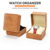Коробка для часов из искусственной кожи матовая откидная коробка для хранения часов мужская женская органайзер для ювелирных изделий упаковочный кейс портативная подарочная коробка для часов