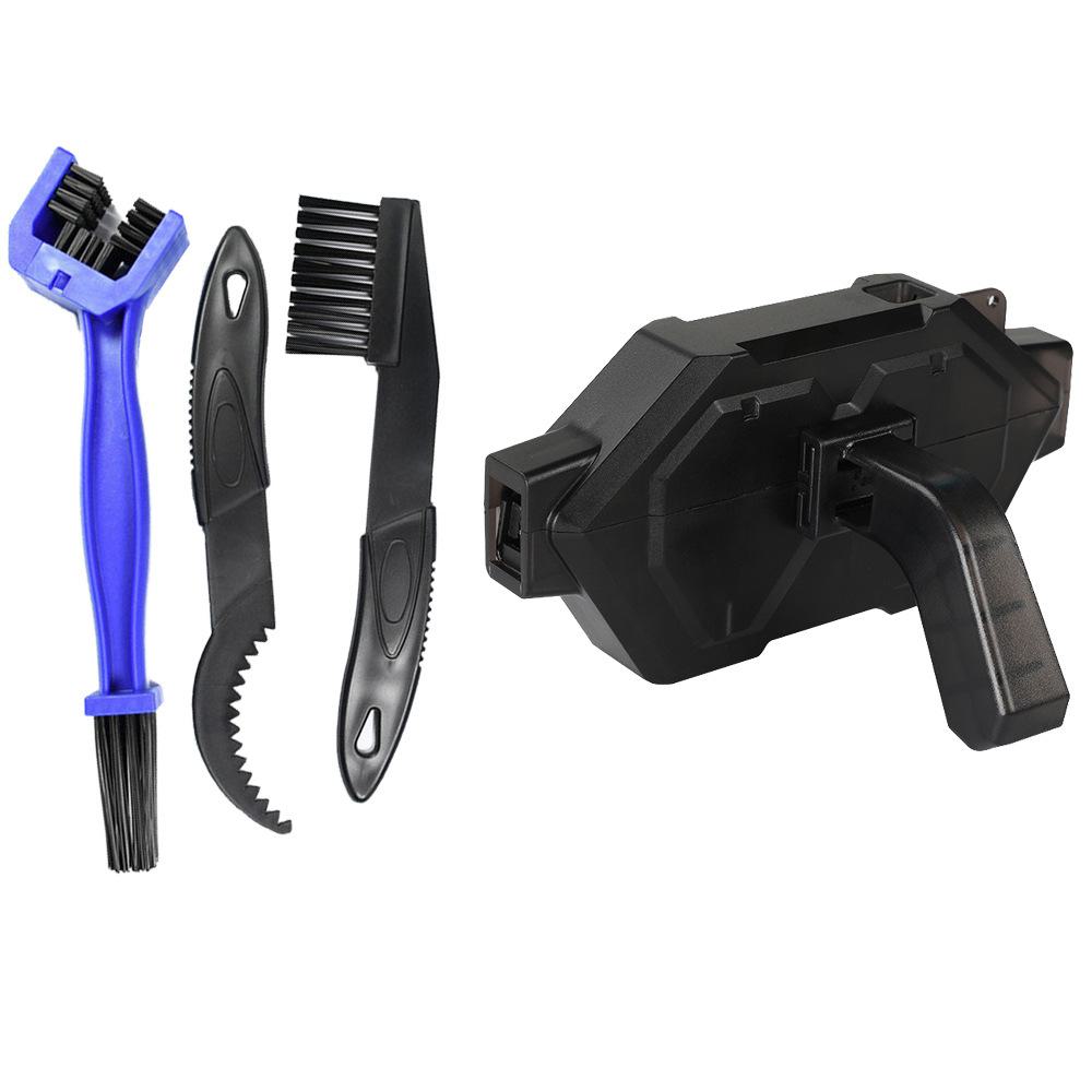 Набор для чистки цепи горного велосипеда: Ящик для цепи, большая щетка для обслуживания и чистки велосипедных цепей.