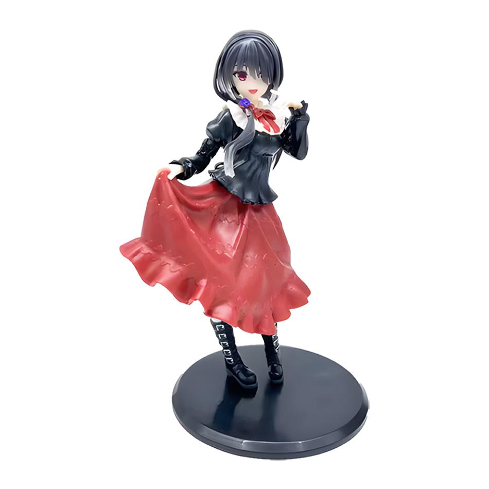 Новая аниме-фигурка Токисаки Куруми из Date A Live, милая модель девушки, игрушка, ПВХ, черное платье, наряд, стоячая модель, модель автомобиля, украшения, игрушка