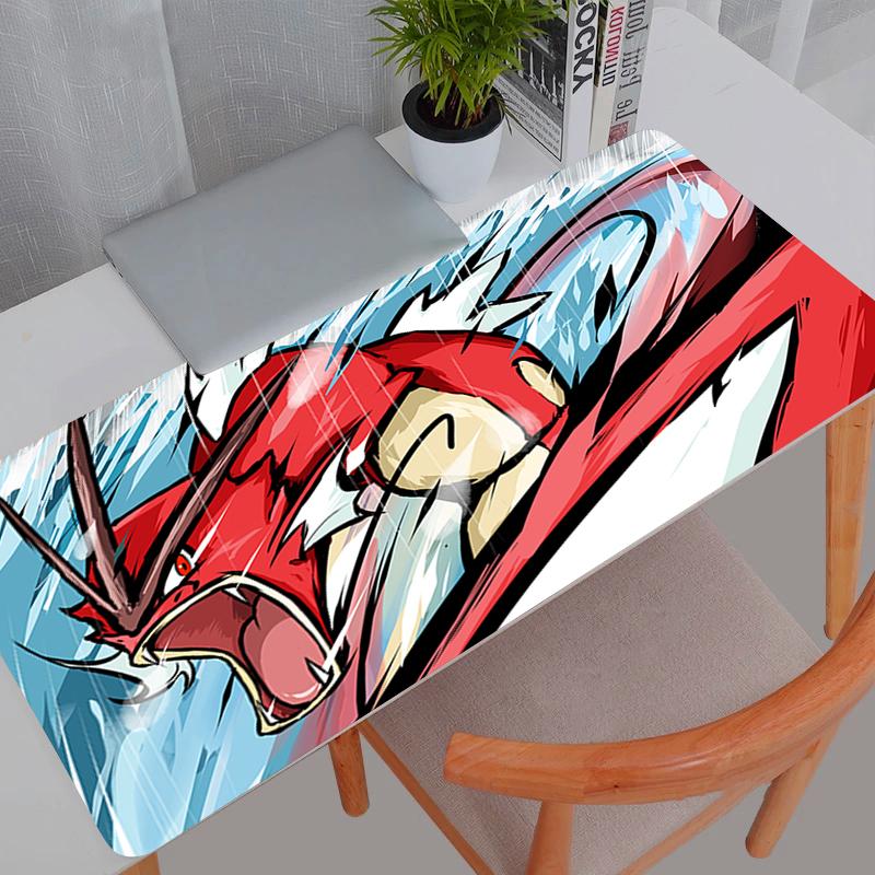 Gaming Mouse Pad Large Computer Mousepad Desk Mat PC Anime Carpet Keyboard Lock Edge Gamer Ppokemons Gyarados Accessories Table