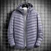 Winter large size men's hooded cotton clothes short light cotton-padded overalls