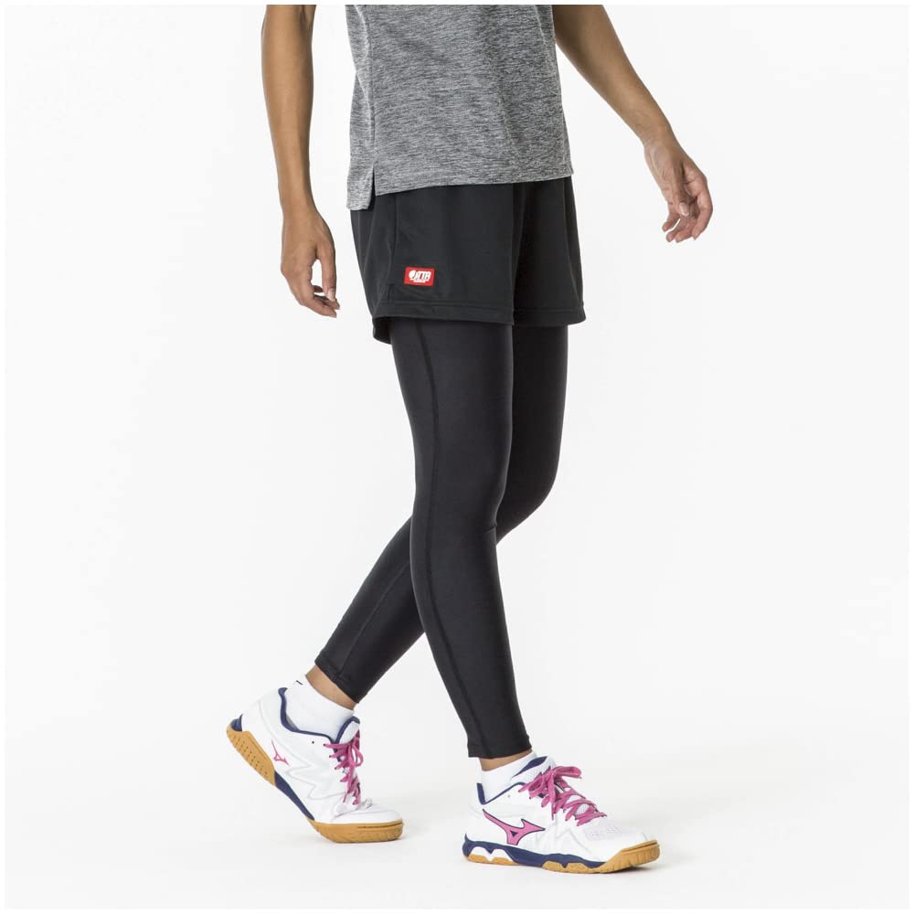 Mizuno Long Tights for Table Tennis and Size Women's Training, 82JBA203, Black, M/B
