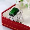 Huitan Noble Green Cubic Zirconia женские кольца новый современный дизайн роскошные кольца свадьба годовщина вечеринка дамы ювелирные изделия подарки