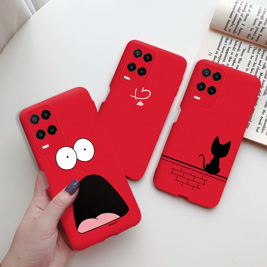 For Oppo A54 Case CPH2239 Soft Silicone Shockproof Cute Painted Cover For Oppo A54 OppoA54 A 54 6.1" Phone Cases Fundas Bumper