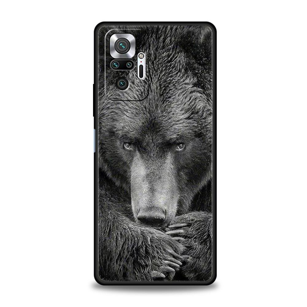 Funny Just Relax Brown Bear Luxury Phone Case For Xiaomi Redmi Note 12 11 10 Pro Plus 9S 9 8 7 9T 8T 9C 9A 5G K40 Gaming Cover