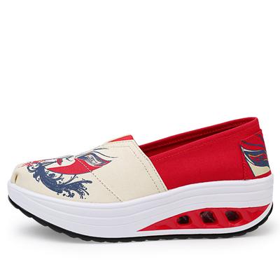 Женские повседневные кроссовки с принтом, на платформе, слипоны, вулканизированная обувь, Zapatillas Mujer, Sapato Plataforma Feminino, парусиновая обувь WSH5091