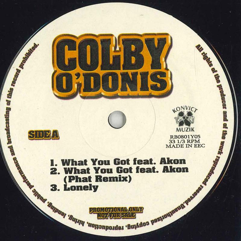 12-дюймовая пластинка COLBY O'DONIS - What You Got RB0801Y05 KONVICT MUZIK US Рэп и хип-хоп/R&B Б/у