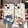 J-11 Том и Джерри черный чехол для iPhone 16 15 14 13 12 Samsung S24 S23 Ultra Xiaomi POCO Redmi Note Realme Moto OPPO A15 Realme VIVO Pro Max Plus 5G