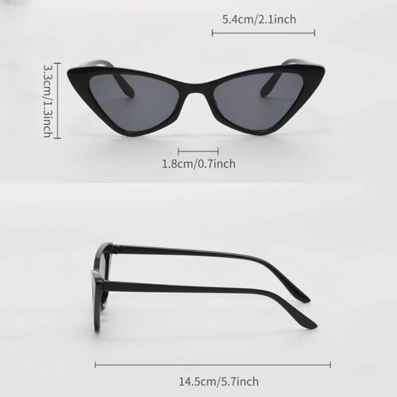 Small Cat Eye Sunglasses Women Cute Skinny Cat Eye Eyewear Retro Vintage Narrow Sunglasses Set