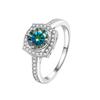 Bague Ringen Модное обручальное кольцо из стерлингового серебра S925, 1 карат 2 карата, D-ЦВЕТ, ювелирные изделия из муассанита для женщин, сертификат GRA, изменяемый размер
