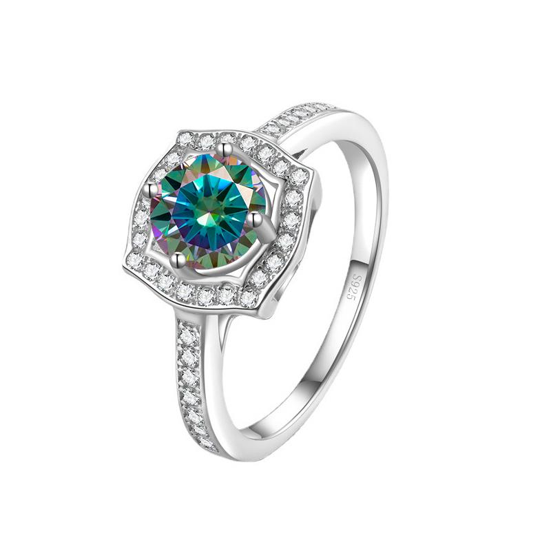 Bague Ringen Модное обручальное кольцо из стерлингового серебра S925, 1 карат 2 карата, D-ЦВЕТ, ювелирные изделия из муассанита для женщин, сертификат GRA, изменяемый размер