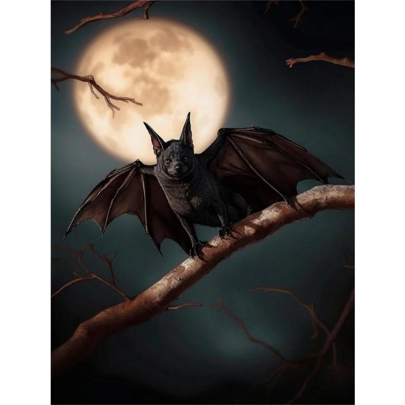 Dark Academy Victorian Gothic Poster Wind Moon Raven Skeleton Castle Bat  Retro Canvas Wall Art for Home Decor