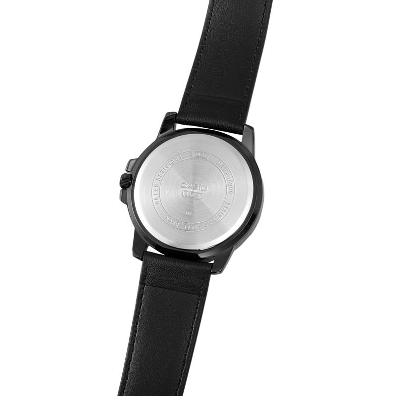 Casio Серия STANDARD Классические Простые Изысканные Модные Черные Водонепроницаемые Кварцевые Механизм Кожаный Ремешок Японские и Корейские Часы Мужские MTP-VD300BL-1E