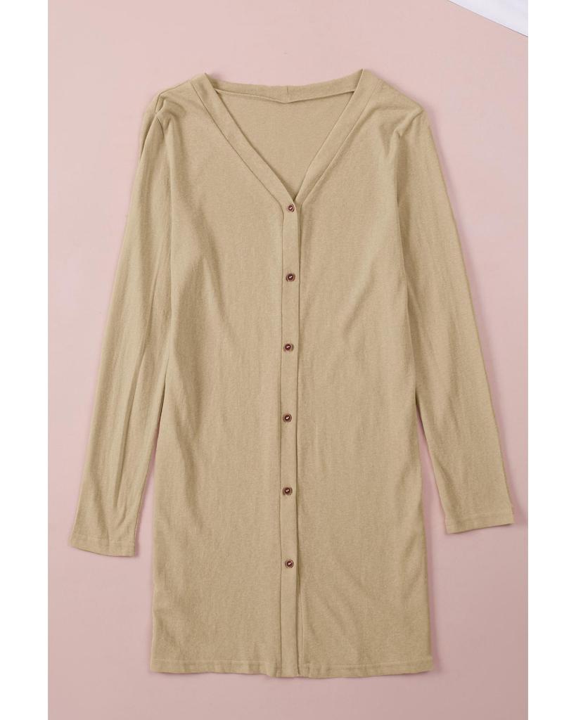 Azura Exchange Кардиган с открытым передом и пуговицами