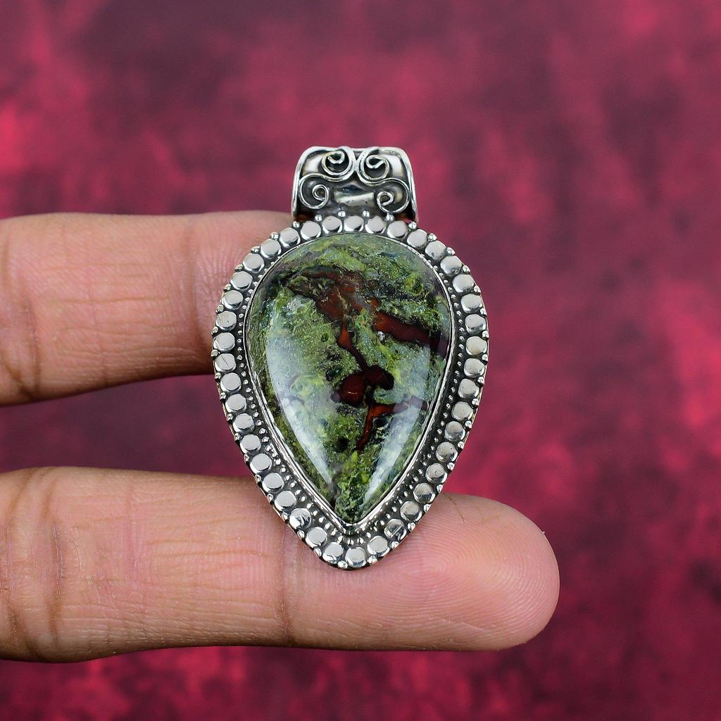 Драгоценности с драконьим кровавым камнем, подвеска ручной работы из драгоценного камня, антикварная подвеска из стерлингового серебра 925 пробы, подарок на помолвку