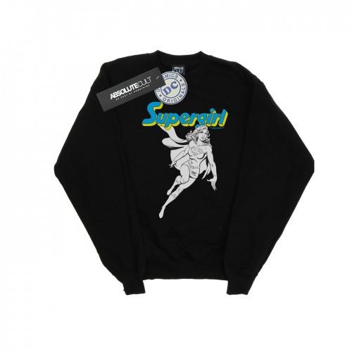 DC Comics Mens Supergirl Mono Action Pose Sweatshirt