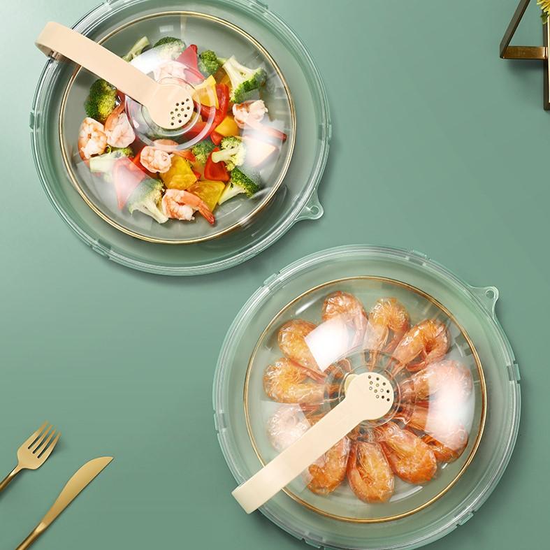 Крышка от брызг для микроволновой печи 12 дюймов, крышка для микроволновой печи для еды с ручкой и пароваркой, прозрачная крышка для микроволновой печи, кухонная утварь, кухонные подарки