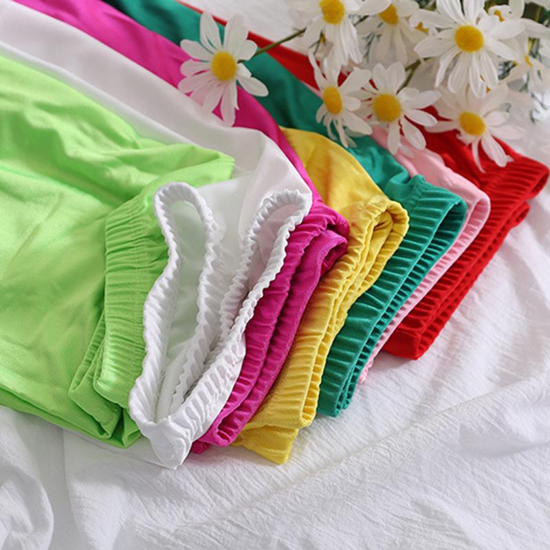 Женские однотонные брюки ярких цветов, леггинсы, блестящие эластичные повседневные брюки, флуоресцентные брюки из спандекса длиной до щиколотки