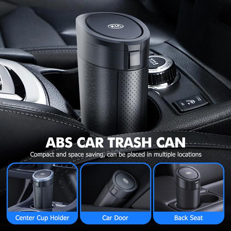AANU1 Car Trash Can Durable Waterproof ABS Garbage Storage Box For KIA Stinger Optima Cerato Soul Venga Forte Spectra Sedona