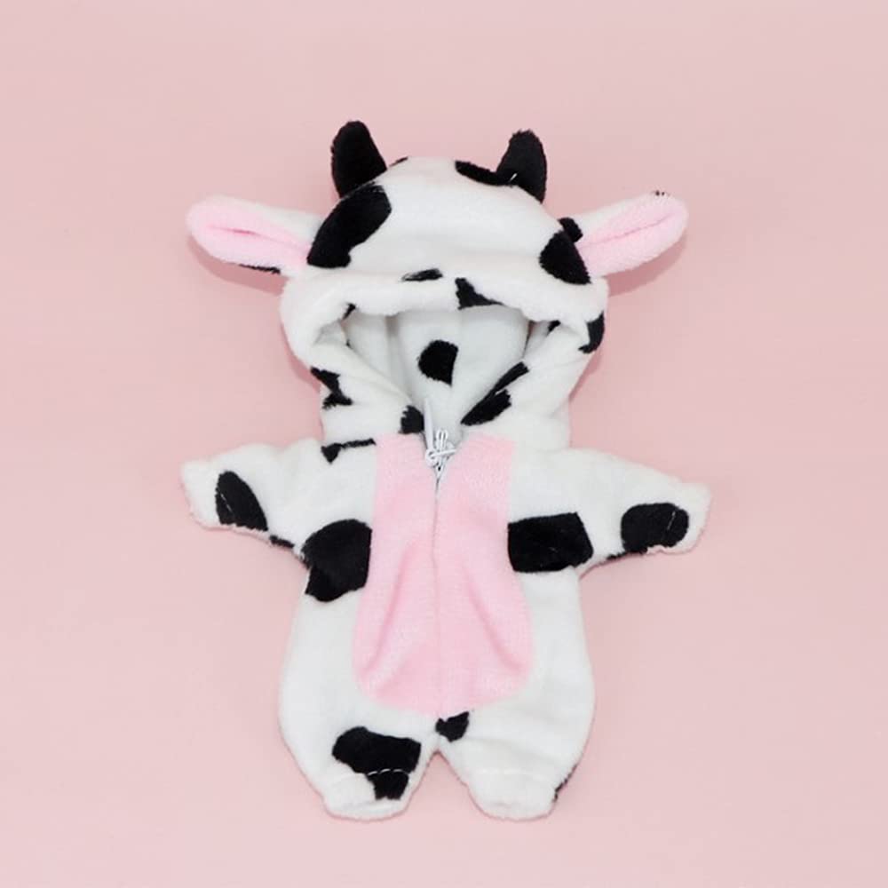 Niannyyhouse Одежда для Obitsu 11 Комбинезоны 112 Одежда для кукол BJD Одежда в виде животных Коровы Одежда для кукол Пижама Монстра Размер OB11 Наряд (белый+черный)