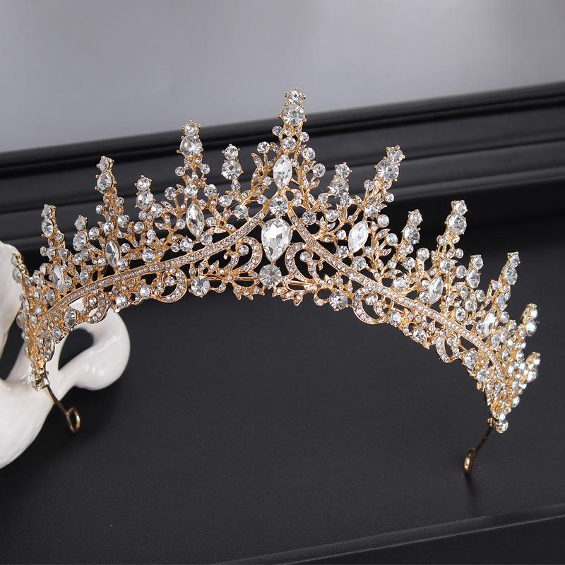 Crown Headdress Bridal Wedding Dress Accessories Birthday Party Photo Host Performance Crown Jewelry