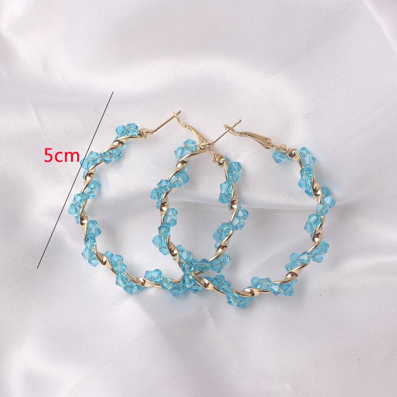 New Blue Color Geometric Earrings for Women Bohemian Flower Butterfly Pendants Female Dangle Earrings 2024 Aretes De Mujer