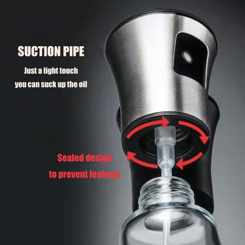 2 шт., распылитель для масла для барбекю из нержавеющей стали, бытовой дозатор для оливкового масла, кухонная бутылка для пищевого масла, стеклянный горшок для контроля масла, уменьшающий жирность