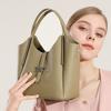 New Spring and Summer Genuine Leather Women's Bag Daily Commuting Handbag Fashion Wind Chime Bag Slanted Vegetable Basket Bag