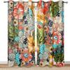 Boho Floral Blackout Curtains Colorful Flower Bohemian Window Curtain For Living Room Bedroom Dining Room Home Decor Drapes