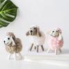 Wool Holiday Christmas Felt Sheep Figurines Party Supplies Statue Miniature Home Decoration