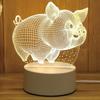 3D Bear Night Light Acrylic Table Lamp for Bedroom