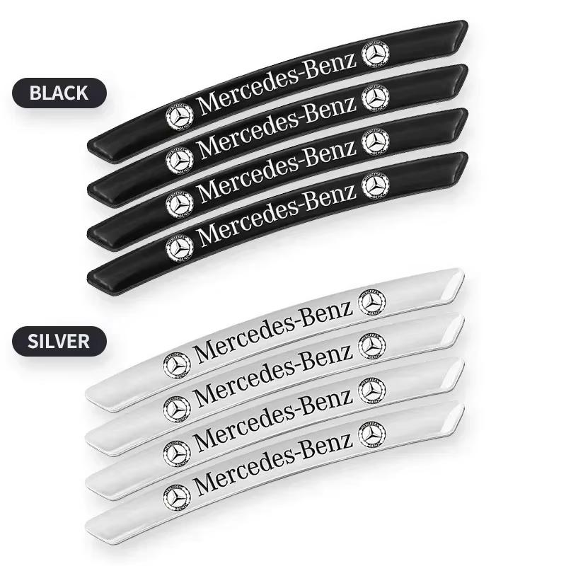 4Pcs Metal Car Wheel Hub Sticker Decorative Accessories for Mercedes Benz W203 W204 W205 W206 W212 W213 W222 W223 E300 key ring CLNOP1