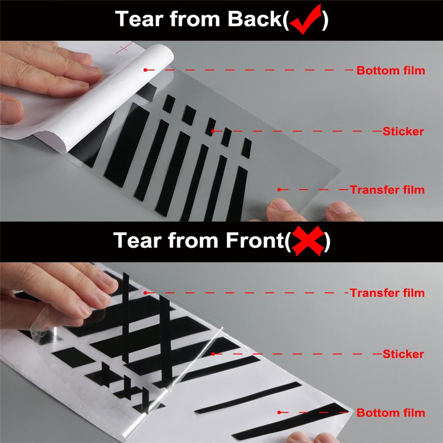 4× Car Side Body Decals DIY Stickers Universal for Pickup Removable