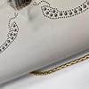 [Pre-Owned] Serpenti Forever Medium White Leather Snake Head Embellished Crossbody Shoulder Bag - Good #1A5O8RB