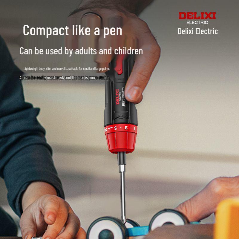 Многофункциональная электрическая отвертка и мини-литиевый шуруповерт Delixi для домашнего использования