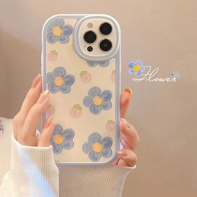 Чехол для телефона с милым цветком для Iphone 11, чехлы для iPhone 13 14 Pro Max 12 X Xs Max Xr 7 8 Plus Se 2022 2020, задние чехлы с круглой рамкой
