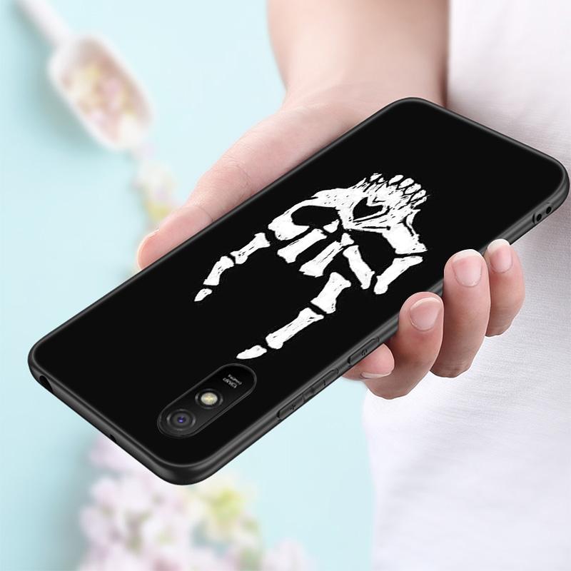 Rock And Roll Cool Skull Silicone Phone Case For Xiaomi Redmi Note 11 10 9 8 Pro 11T 10T 10S 9S 8T 9 9A 9C 9T Black Cover Coque