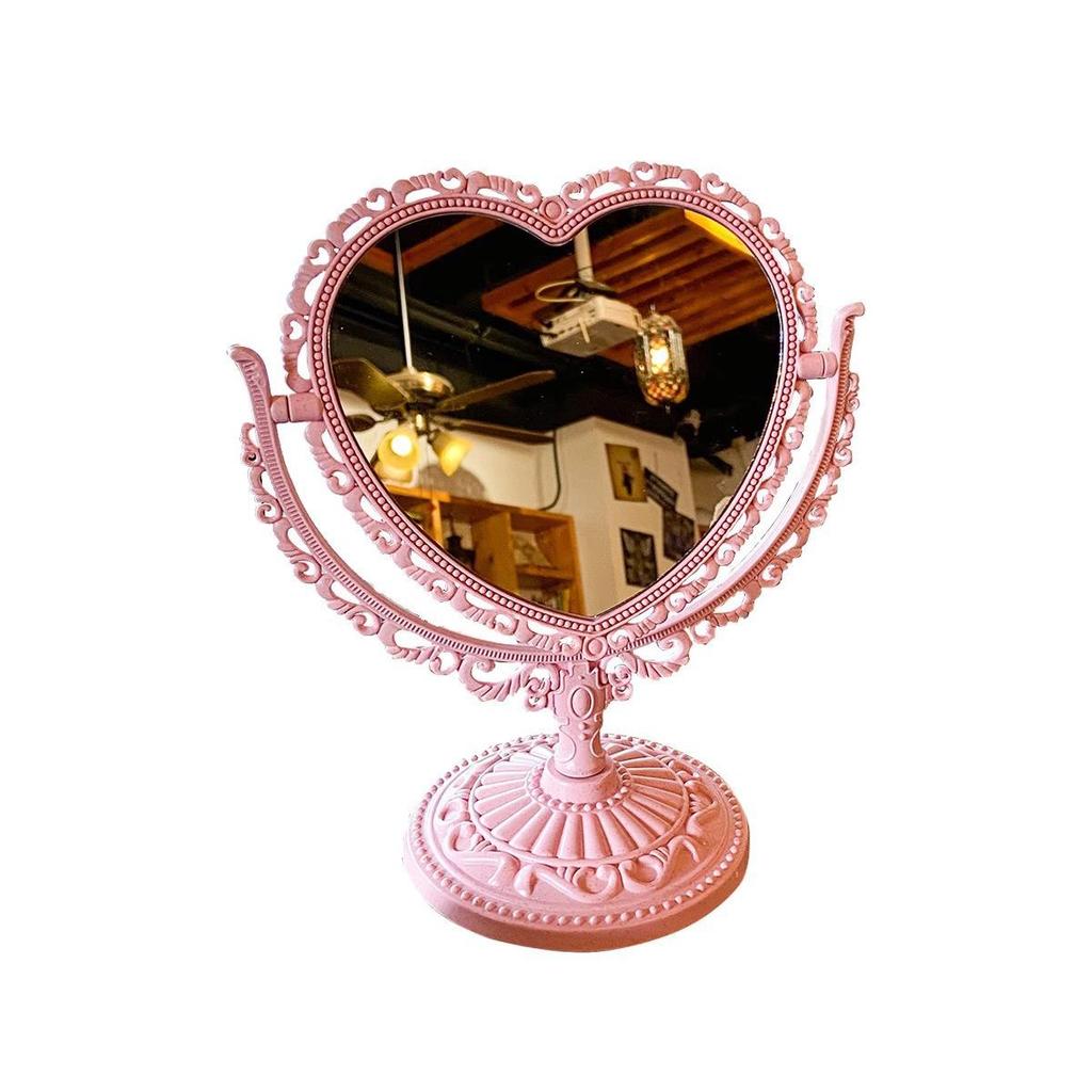 European Retro Double-Sided Princess Makeup Mirror for Bedroom or Dorm