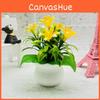 Orchid Plastic Realistic Square Pot Potted Plant For Wedding And Hotel Display