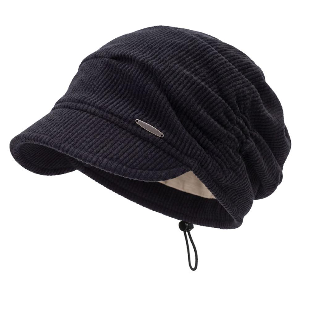 Ear Protection Slouchy Beanie Hat Oversized Fit Corduroy Hats Visor Beanie Hat Outdoor Activities