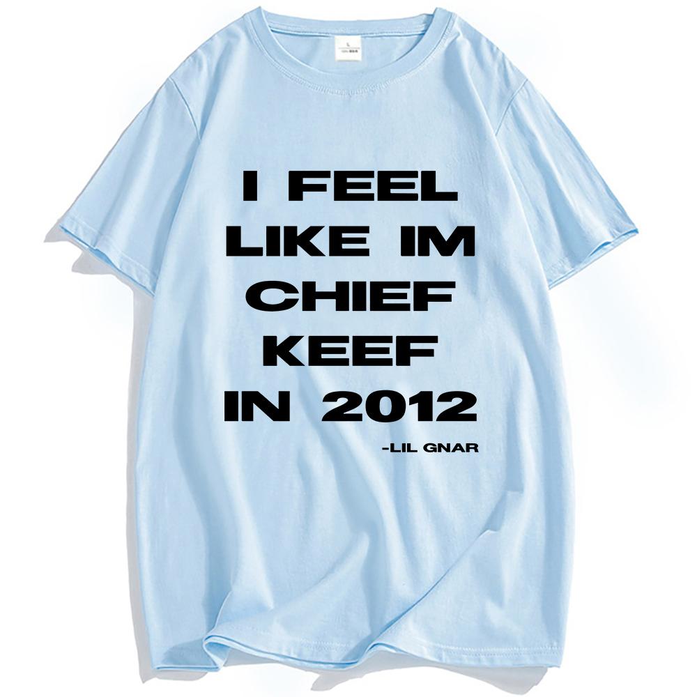 Мне нравится футболка CK 2012 Chief Keef Модная футболка Унисекс Уличная одежда Хлопковые футболки с коротким рукавом Повседневная рубашка