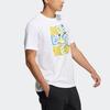 Adidas Neo T Shirts Men's White Crew Neck Moderate Straight Fit HS6806